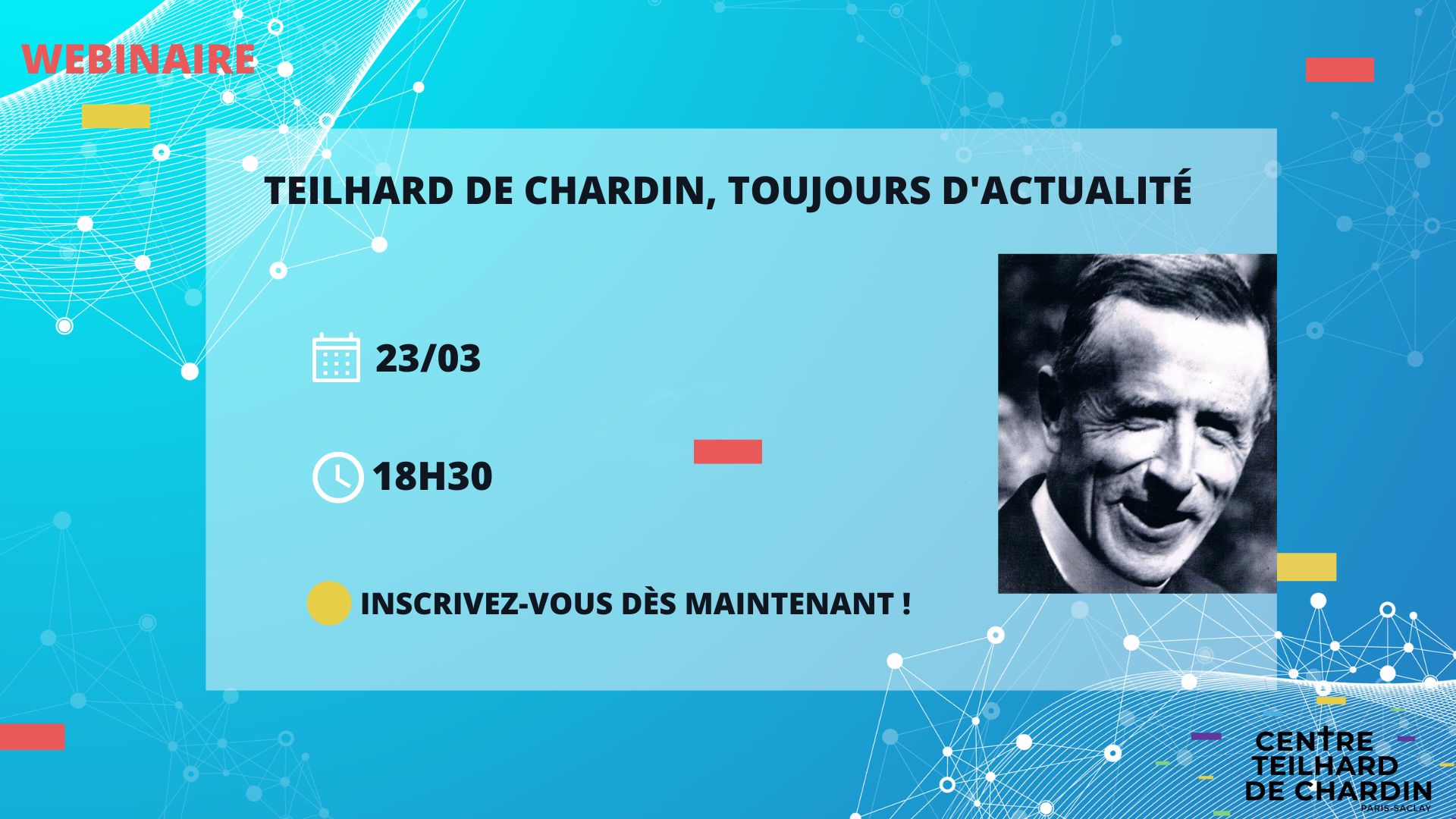 Image : Webinaire: &#8220;Introduction à la pensée de Teilhard de Chardin&#8221;.